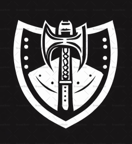 Wikingeraxt und Schild